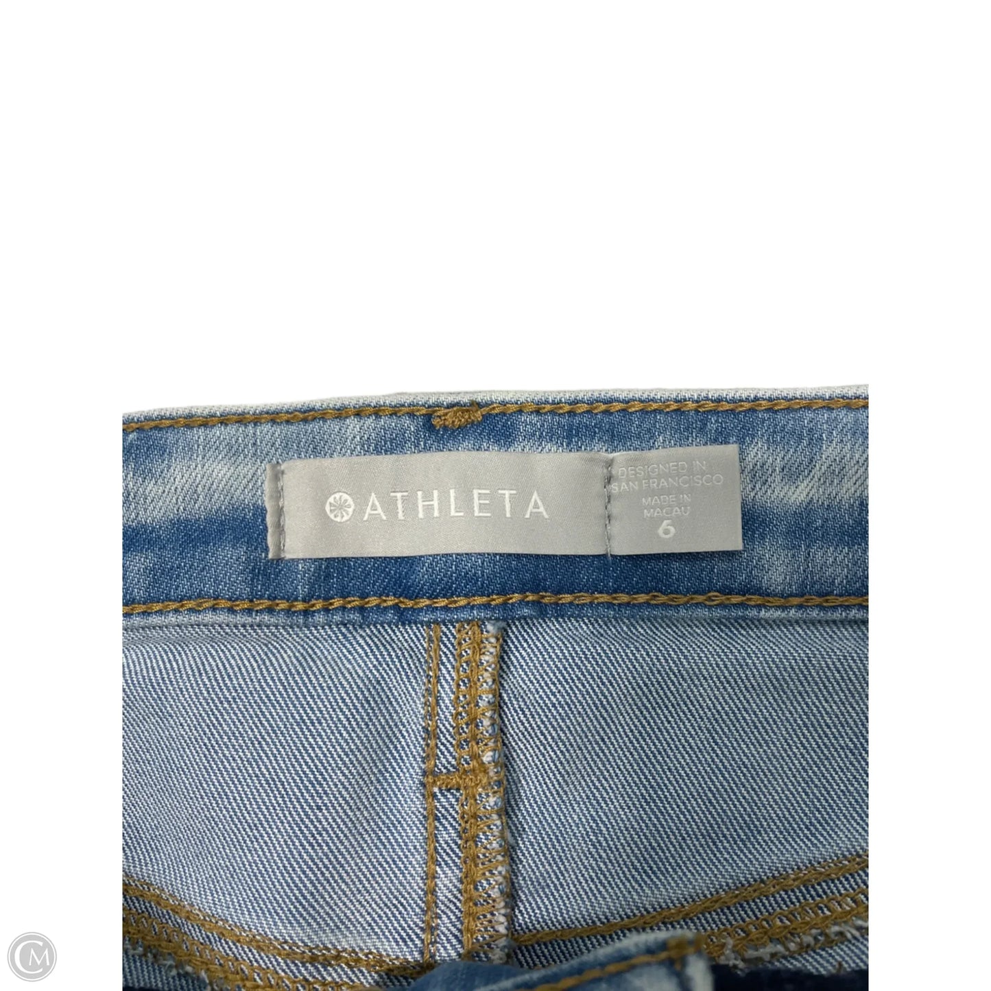 Jeans Straight By Athleta In Blue Denim, Size: 6