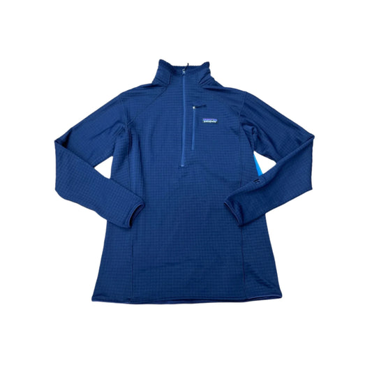 Athletic Top Long Sleeve Collar By Patagonia In Navy, Size: M