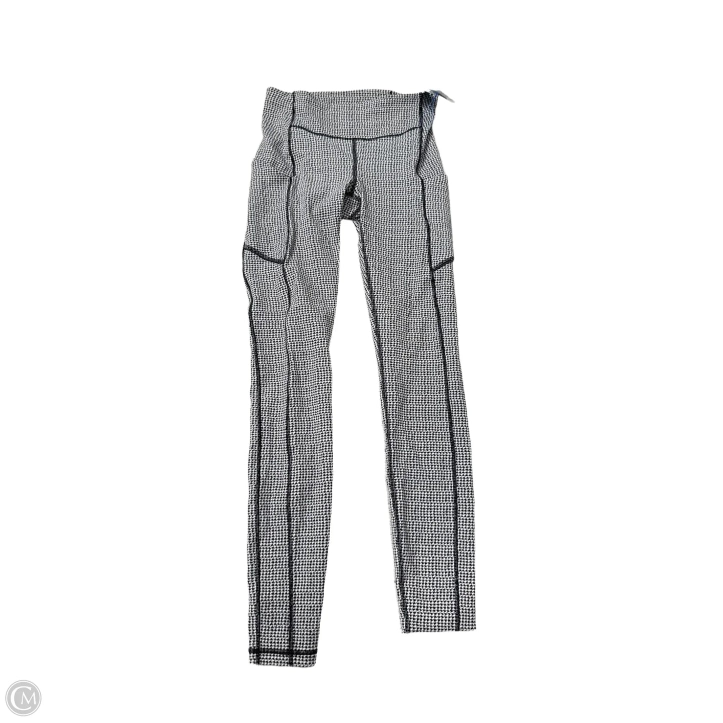 Athletic Leggings By Lululemon In Black & White, Size: 4