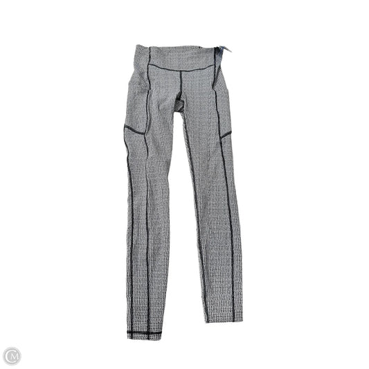 Athletic Leggings By Lululemon In Black & White, Size: 4