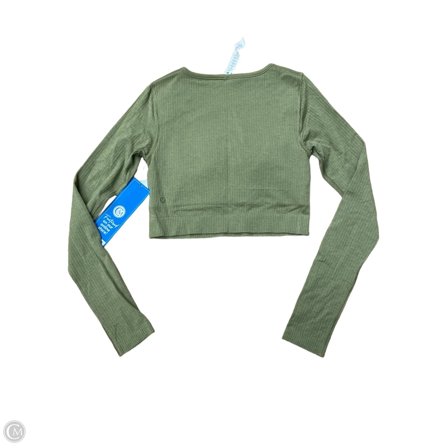 Athletic Top Long Sleeve Crewneck By Lululemon In Green, Size: S