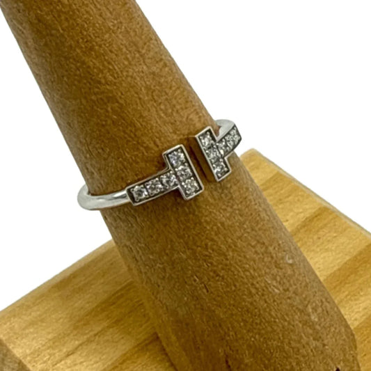 Tiffany & Company 18K T Diamond Luxury Designer Ring, Size: 6.5