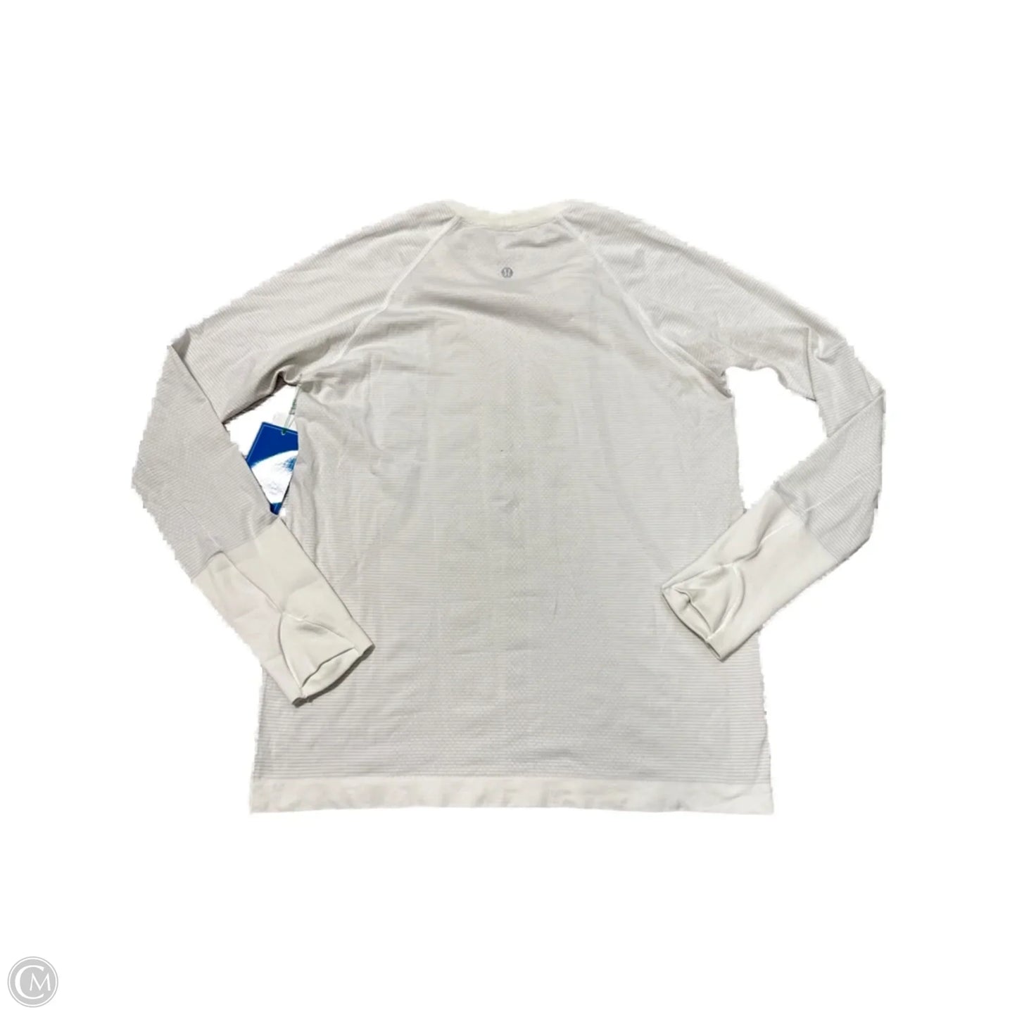 Athletic Top Long Sleeve Crewneck By Lululemon In White, Size: L