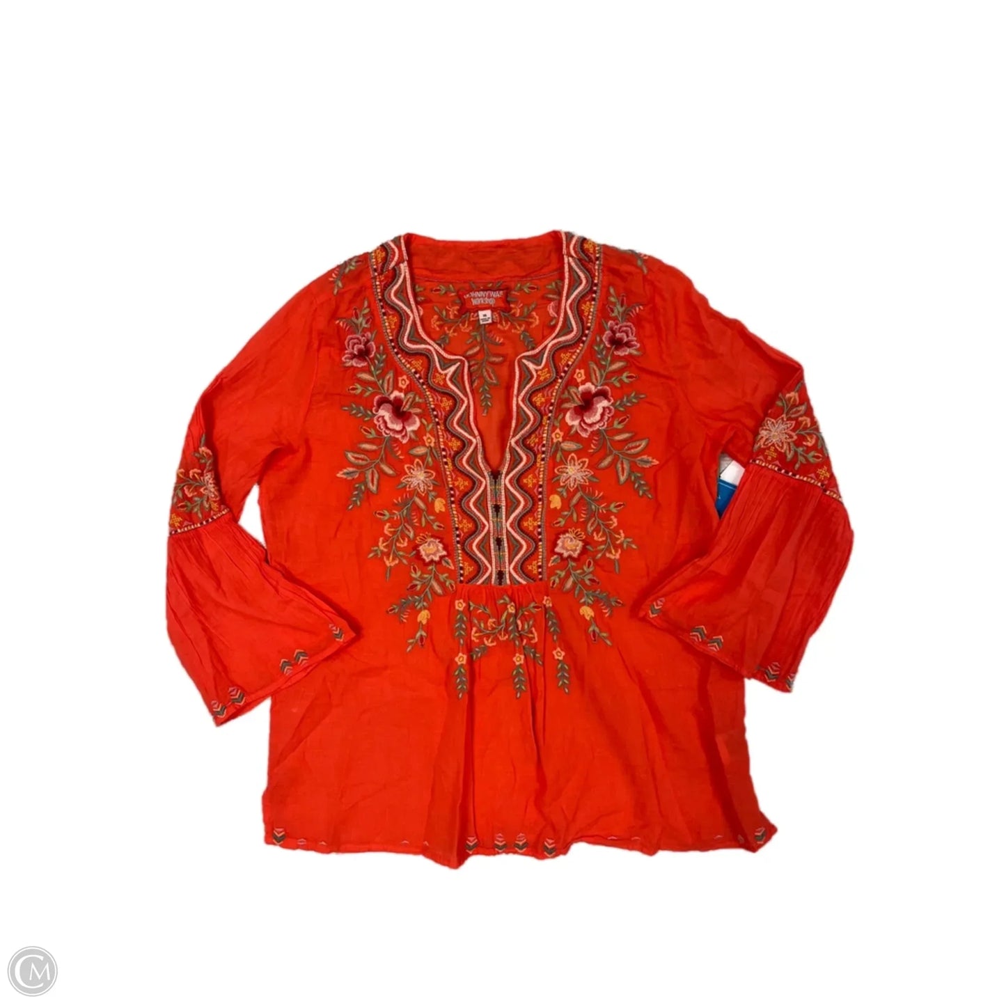 Top Long Sleeve Designer By Johnny Was In Orange, Size: Xs