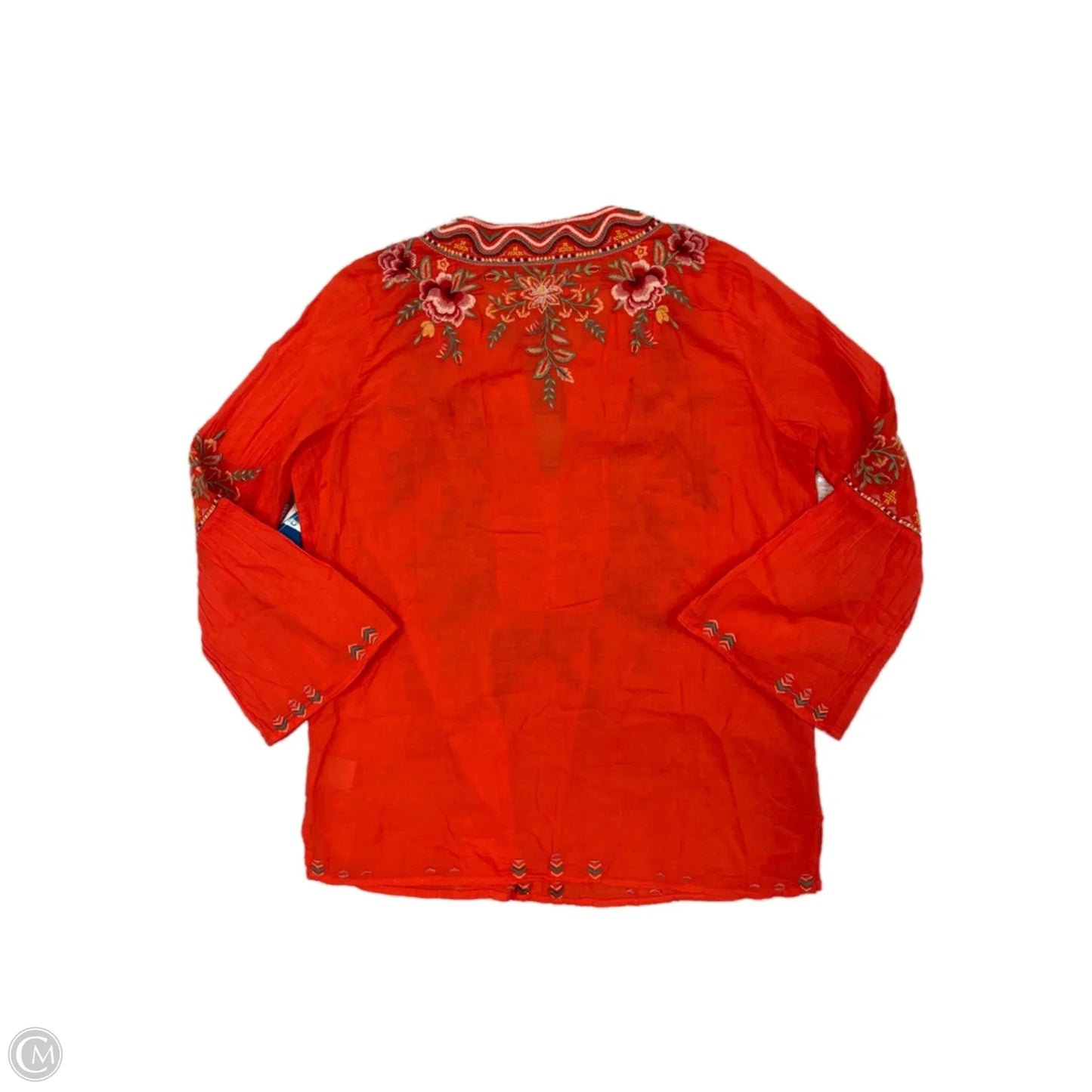 Top Long Sleeve Designer By Johnny Was In Orange, Size: Xs