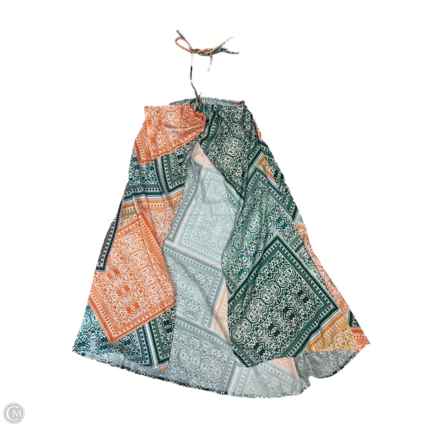 Swimwear Cover-up Designer By Anthropologie In Green & Orange, Size: Xs
