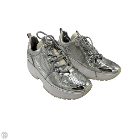 Shoes Designer By Michael Kors In Silver, Size: 10