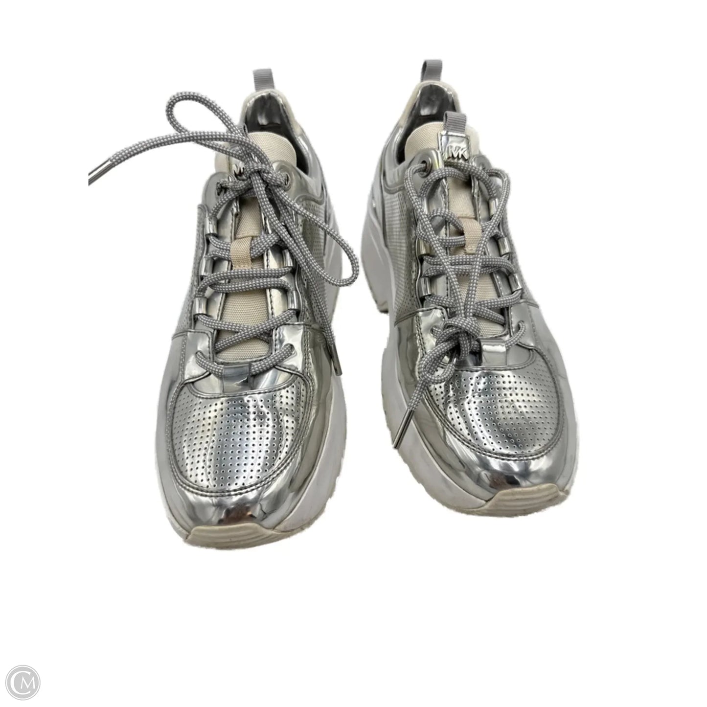 Shoes Designer By Michael Kors In Silver, Size: 10