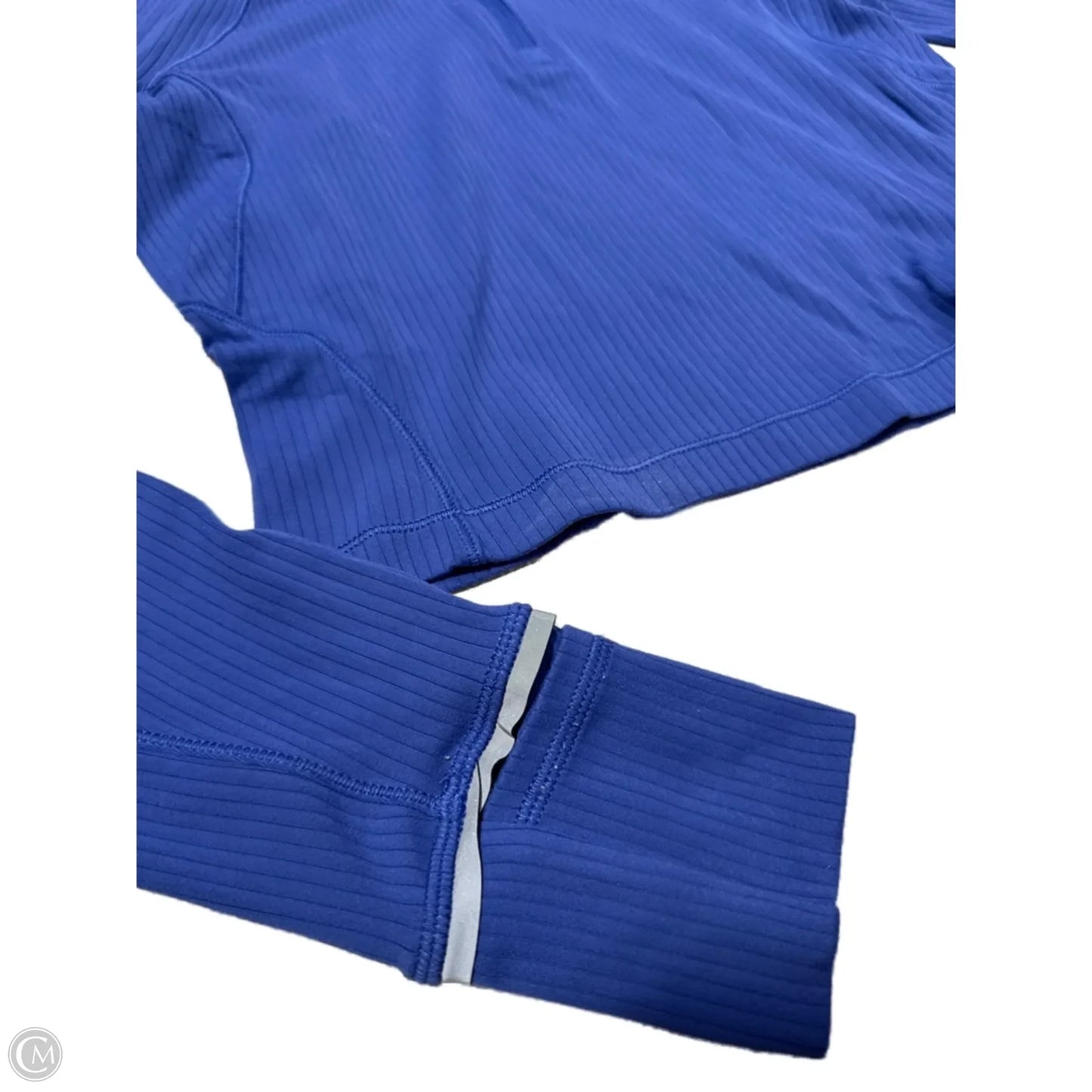 Athletic Top Long Sleeve Collar By Lululemon In Blue, Size: 6