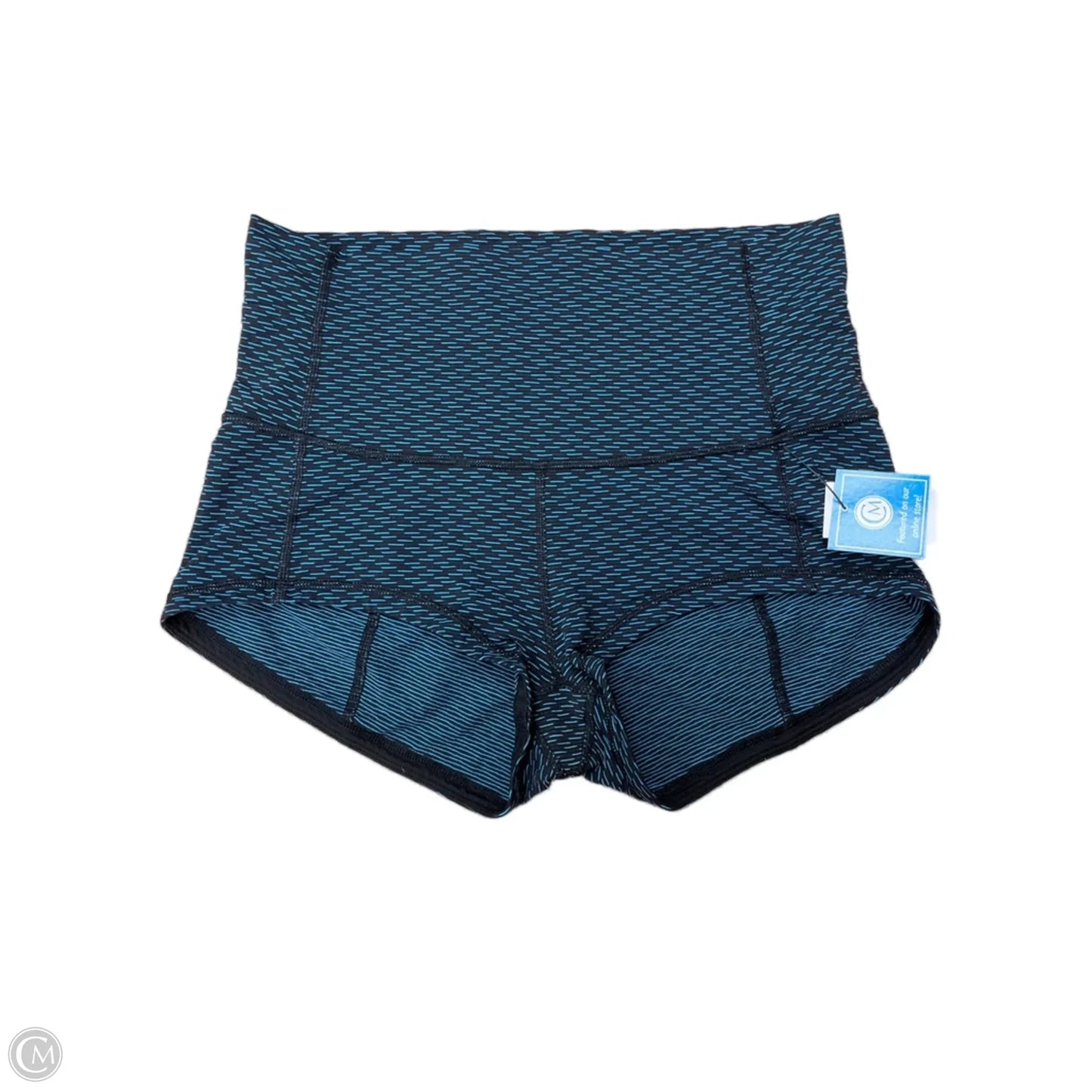 Athletic Shorts By Lululemon In Black & Blue, Size: 10