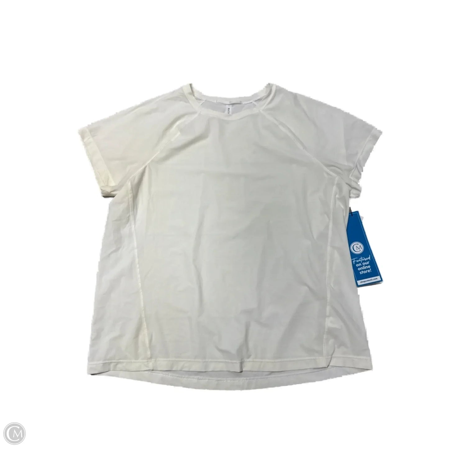 Athletic Top Short Sleeve By Athleta In White, Size: L