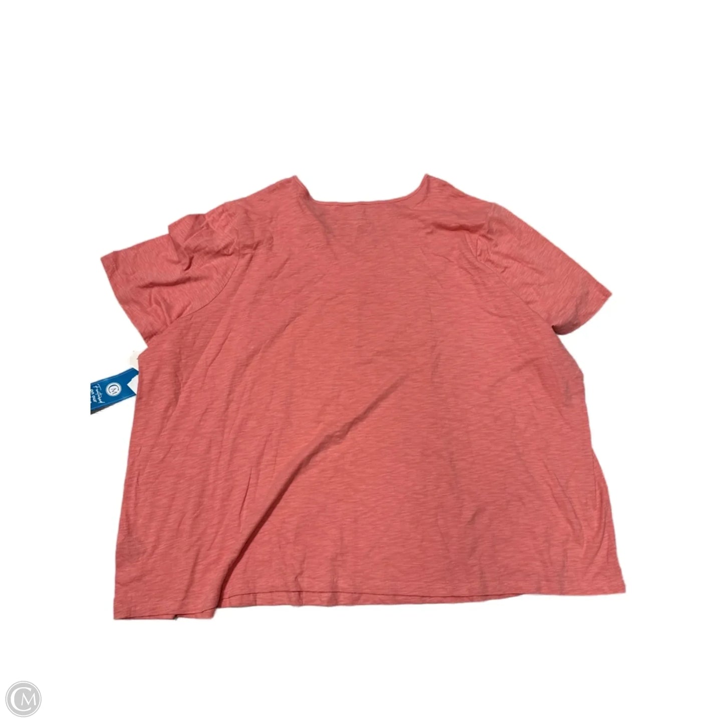 New! Top Short Sleeve By Catherines In Coral, Size: 4x