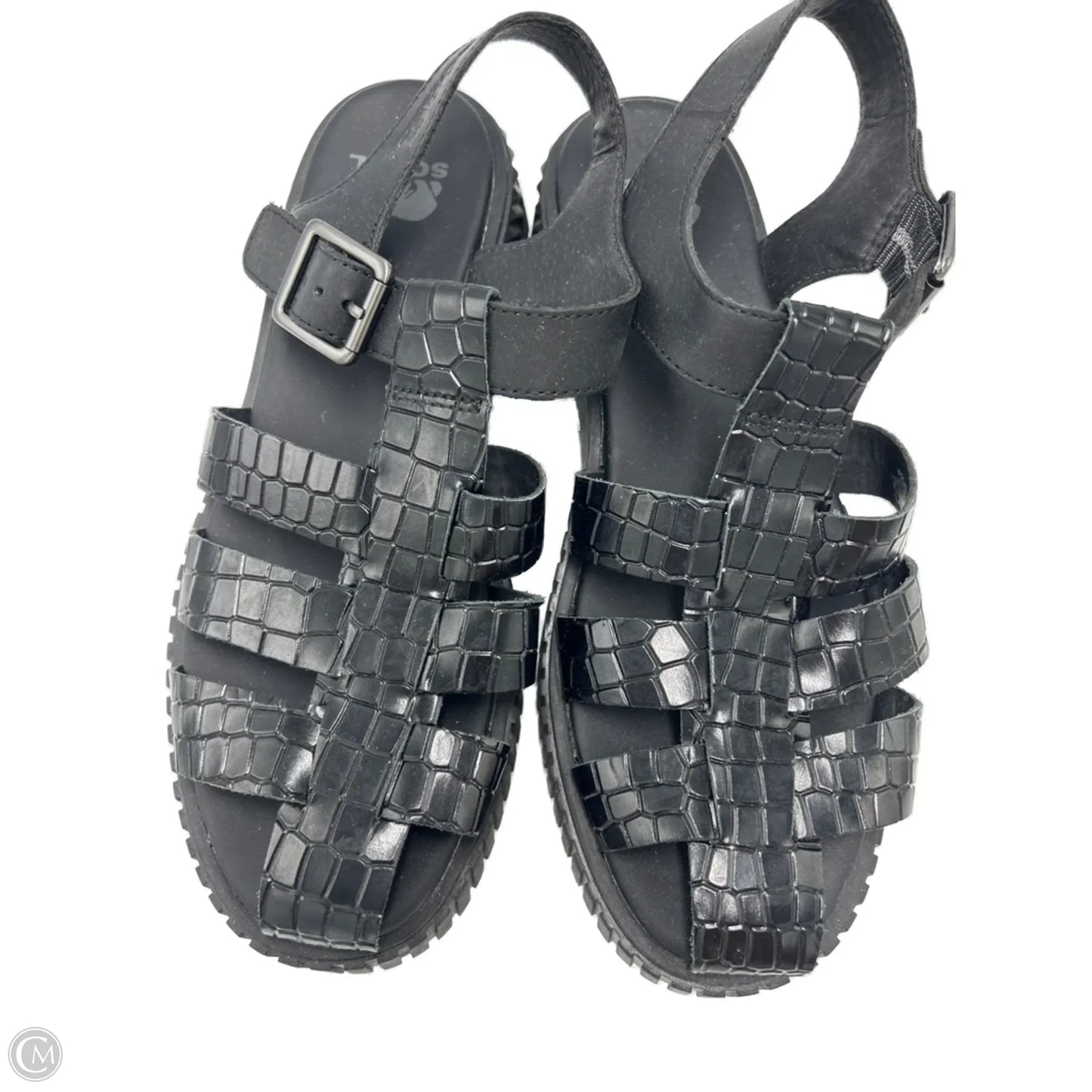 Sandals Heels Platform By Sorel In Black, Size: 8.5