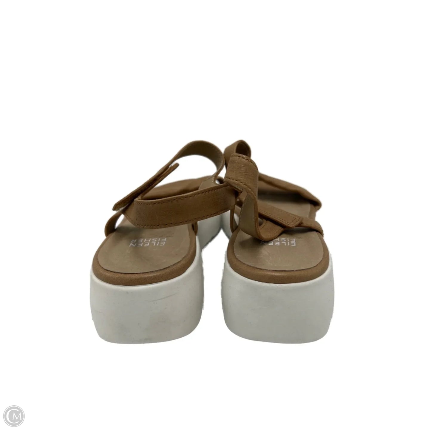 Sandals Heels Platform By Eileen Fisher In Brown, Size: 8