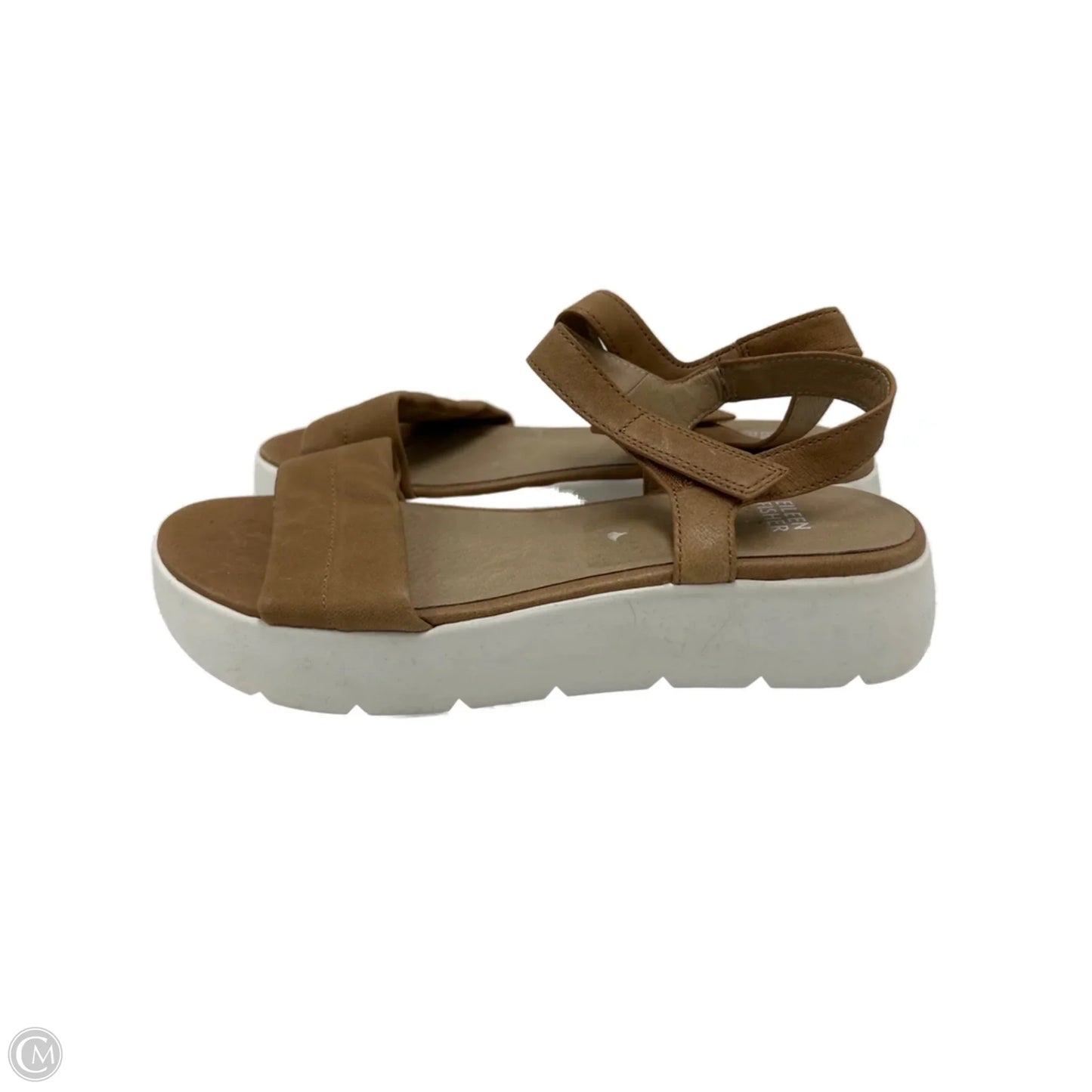Sandals Heels Platform By Eileen Fisher In Brown, Size: 8
