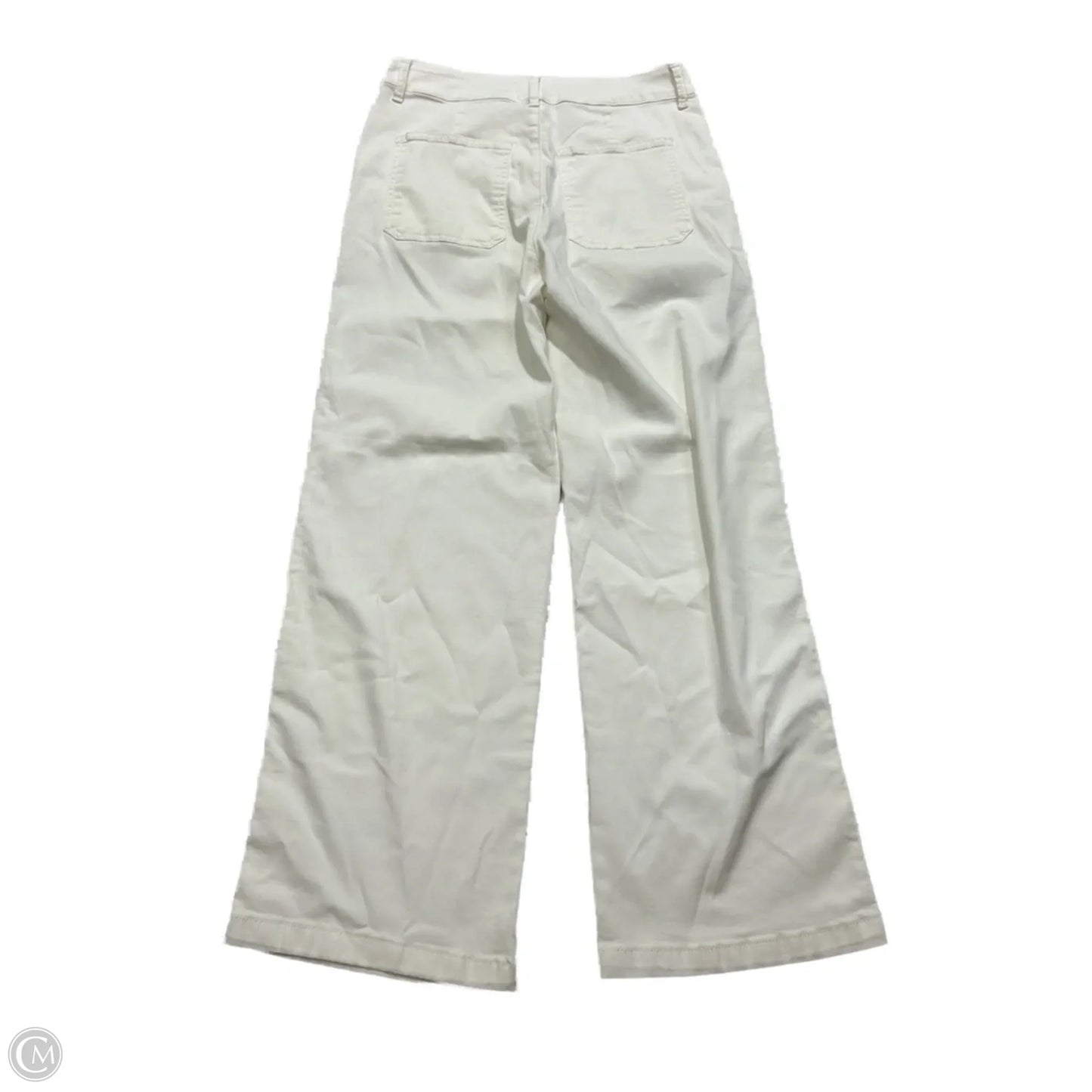 Jeans Wide Leg By Kut In White Denim, Size: 10