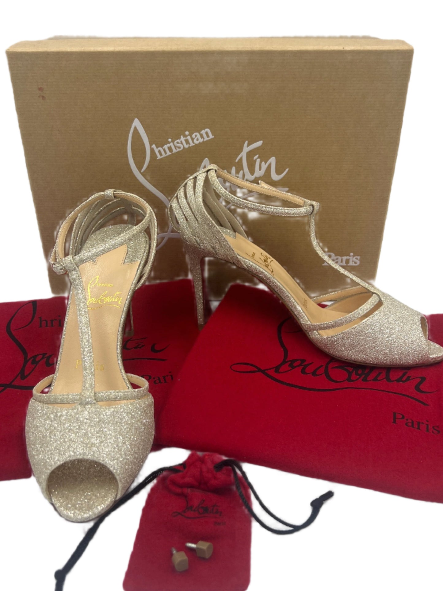 40% OFF! Christian Louboutin Patitta Luxury Designer Heels,  Sz. 5 / 35