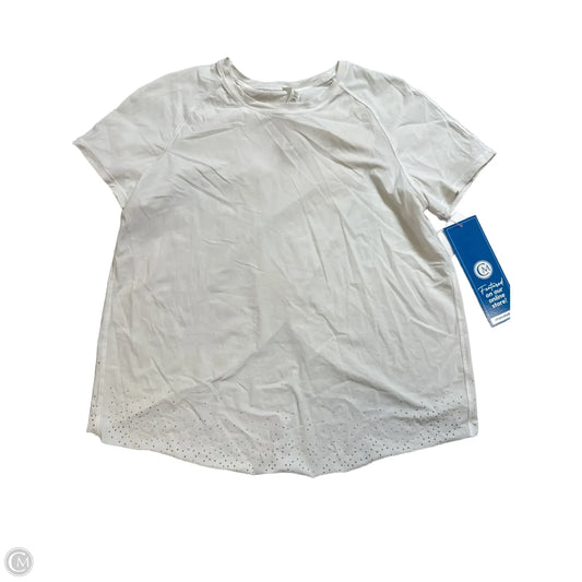 Athletic Top Short Sleeve By Lululemon In White, Size: S