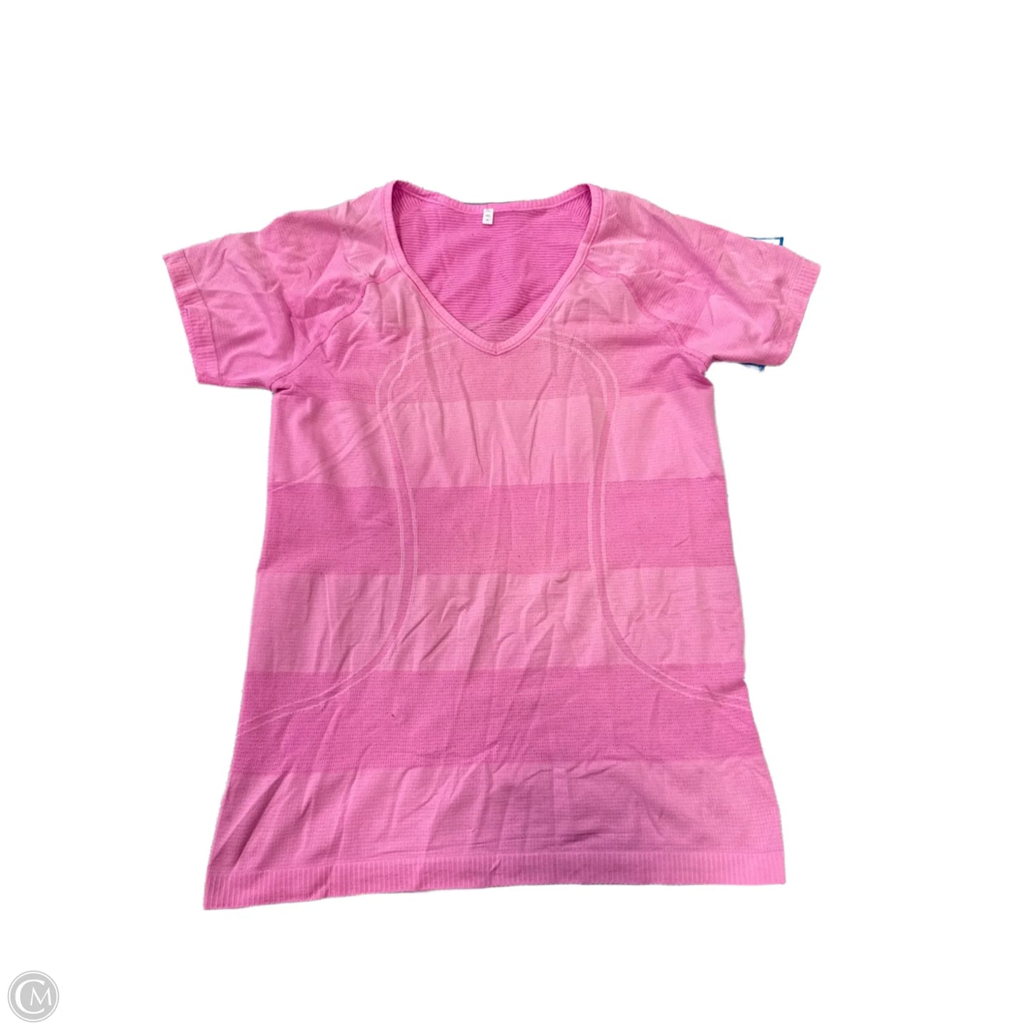 Athletic Top Short Sleeve By Lululemon In Pink, Size: L/12