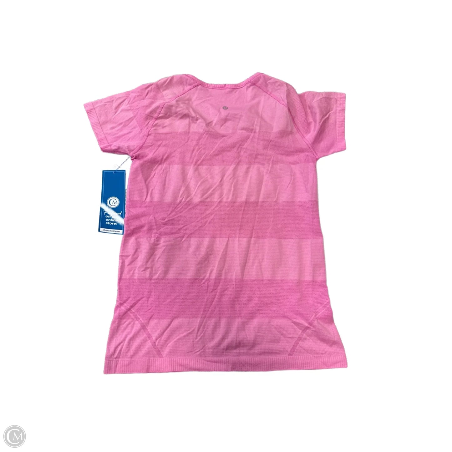 Athletic Top Short Sleeve By Lululemon In Pink, Size: L/12