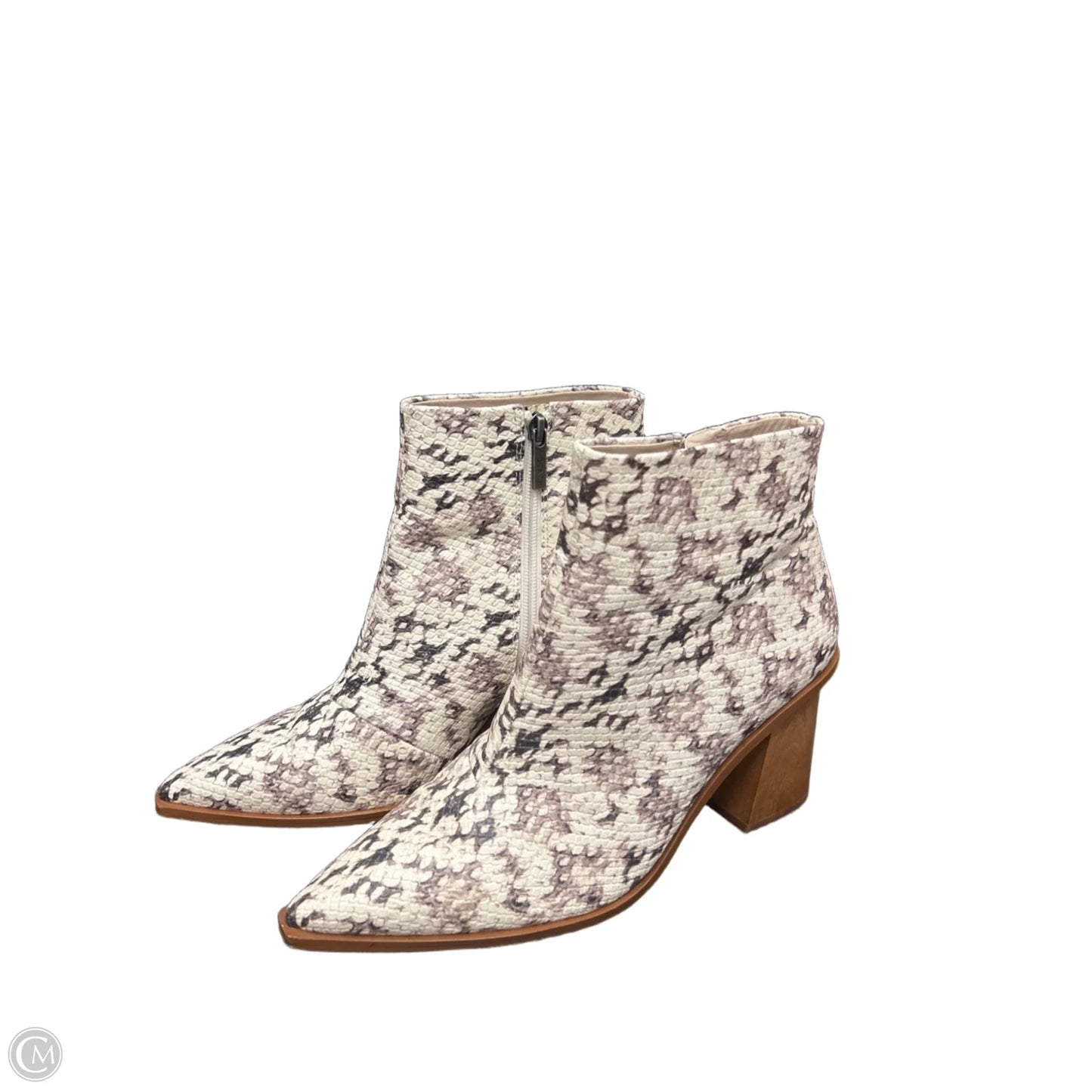 Boots Ankle Heels By 1.State In Snakeskin Print, Size: 10