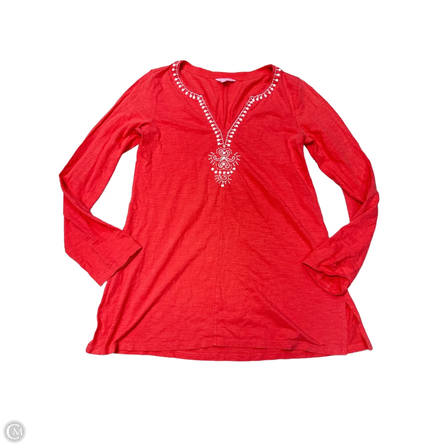 Top Long Sleeve Designer By Lilly Pulitzer In Pink, Size: L