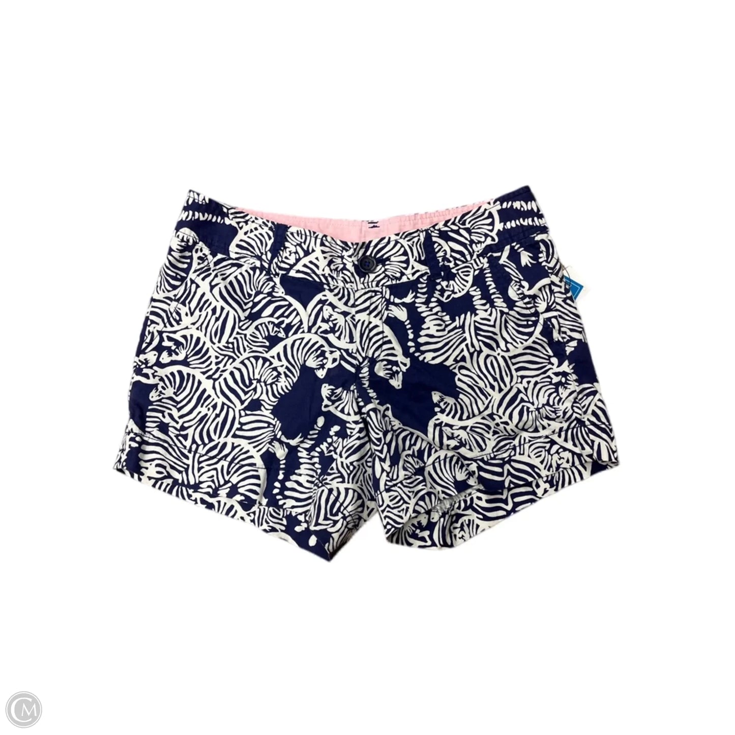 Shorts Designer By Lilly Pulitzer In Blue & White, Size: 2