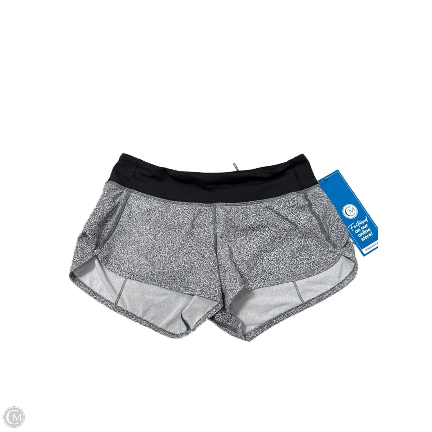 Athletic Shorts By Lululemon In Black & Grey, Size: S