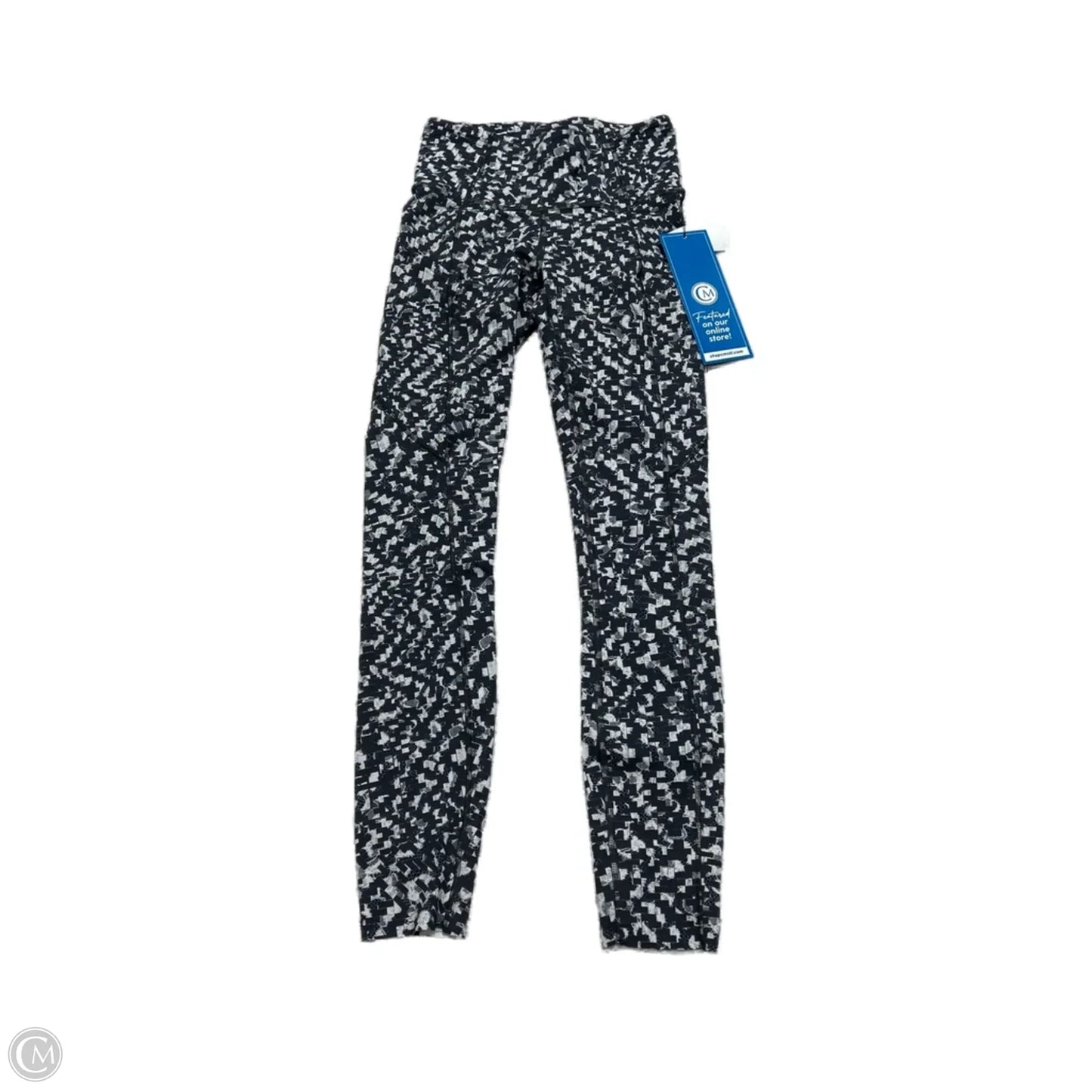 Athletic Leggings By Lululemon In Grey & White, Size: Xs