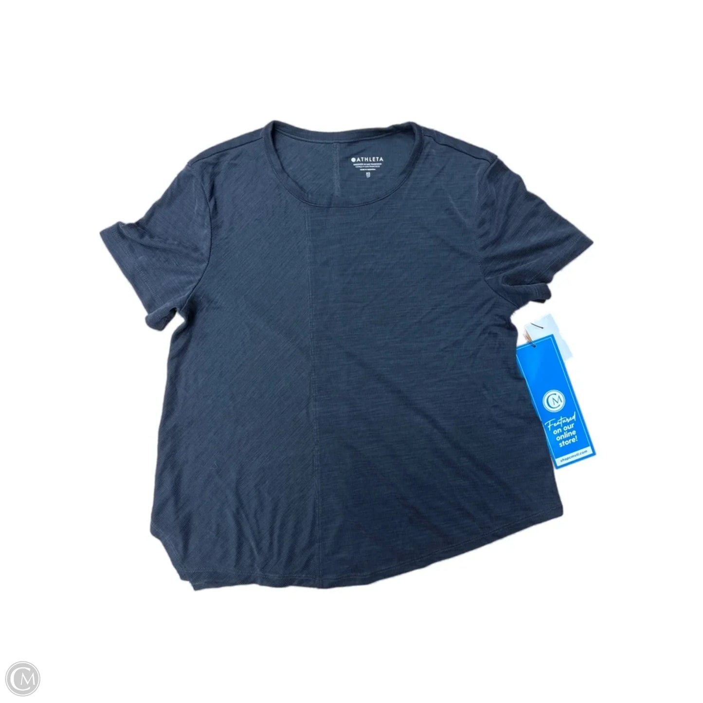 Athletic Top Short Sleeve By Athleta In Black, Size: Xs