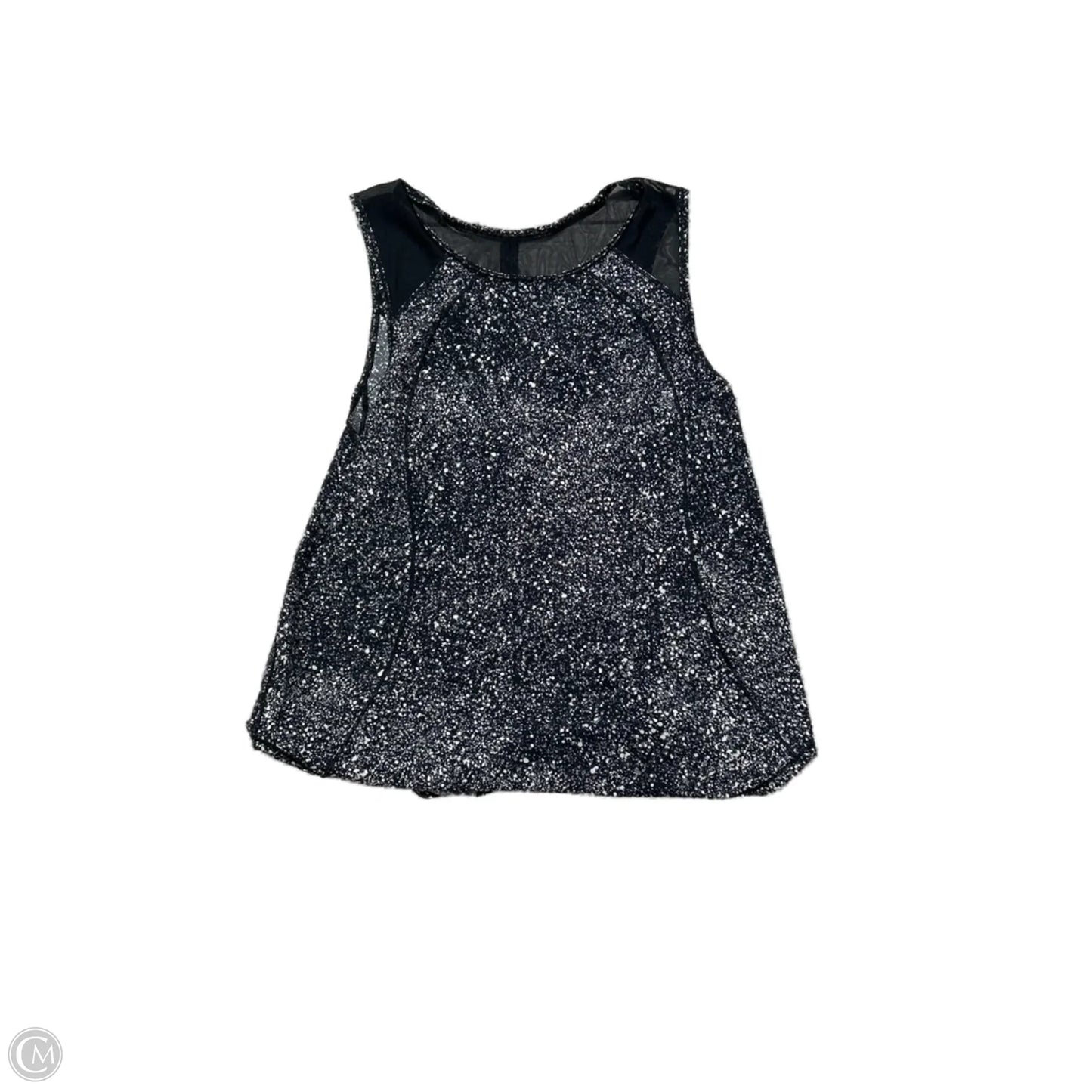 Athletic Tank Top By Lululemon In Black & White, Size: M