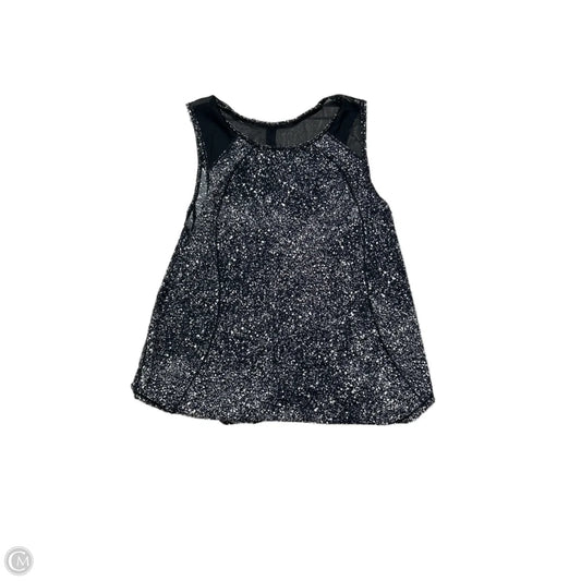 Athletic Tank Top By Lululemon In Black & White, Size: M