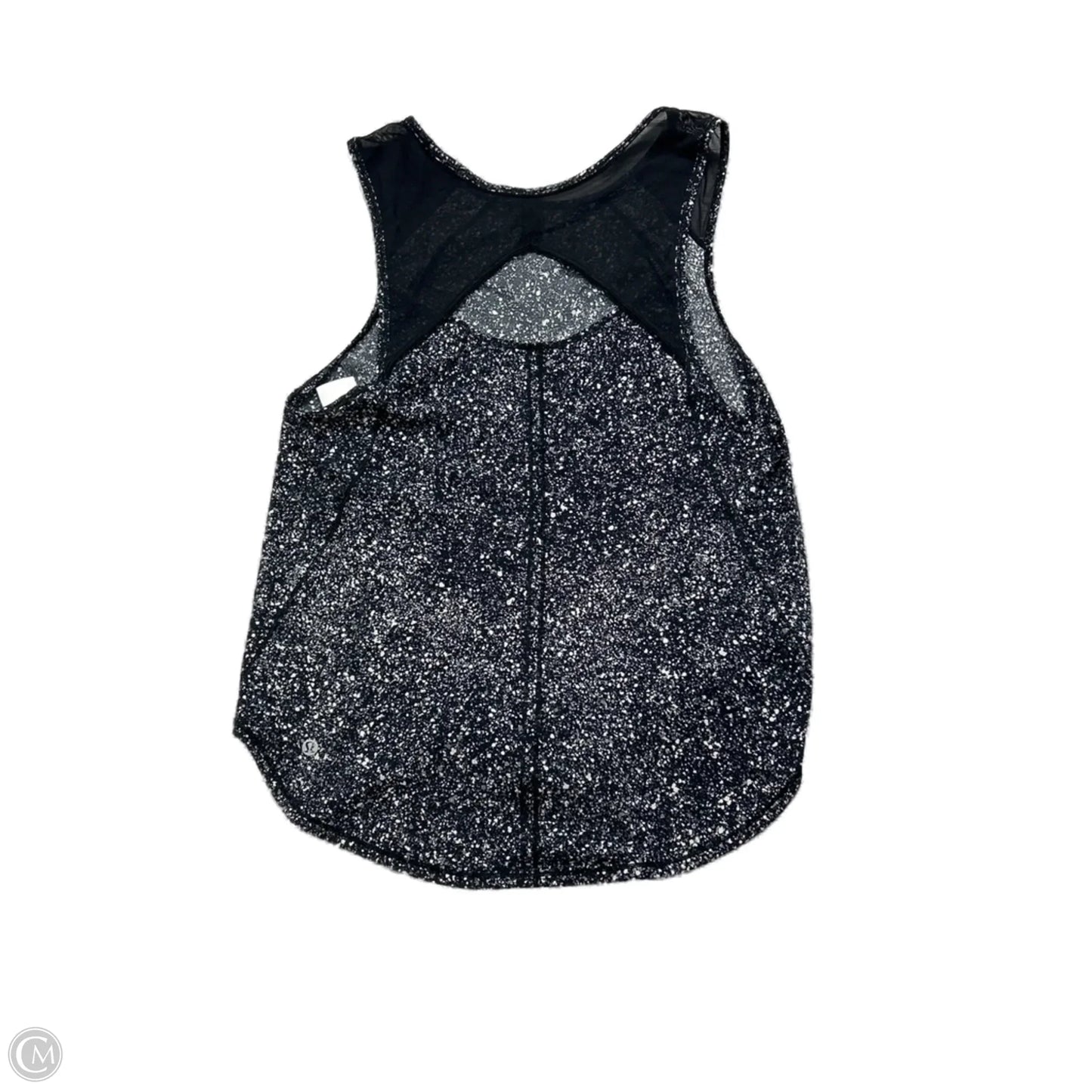 Athletic Tank Top By Lululemon In Black & White, Size: M