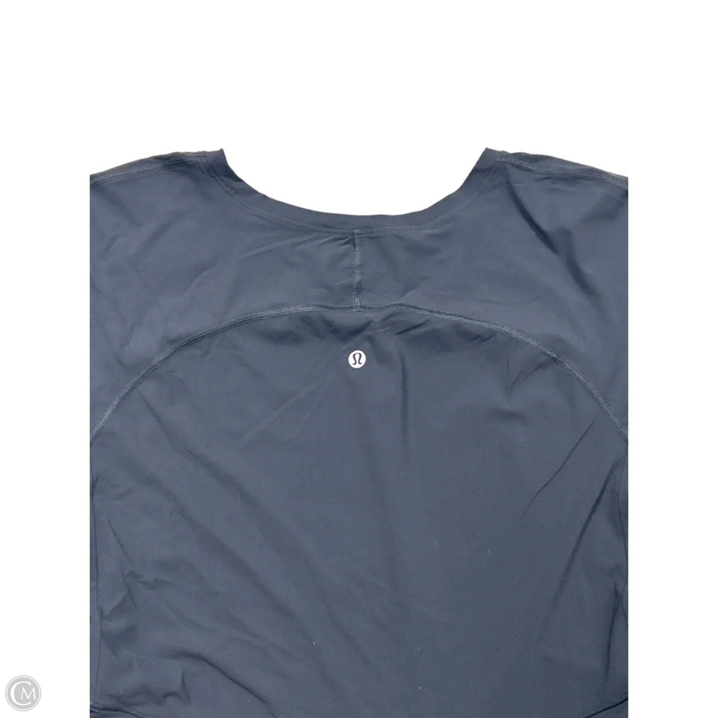 Athletic Top Short Sleeve By Lululemon In Black, Size: M