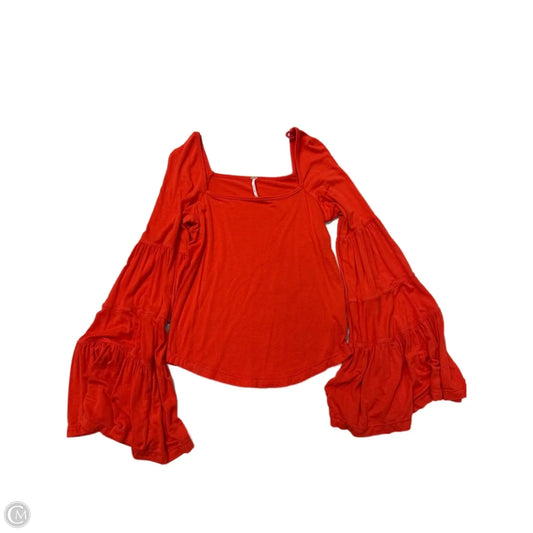 Top Long Sleeve By Free People In Orange, Size: M