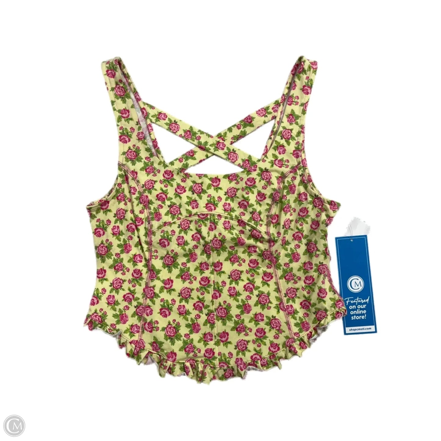 Top Sleeveless By Free People In Yellow, Size: L