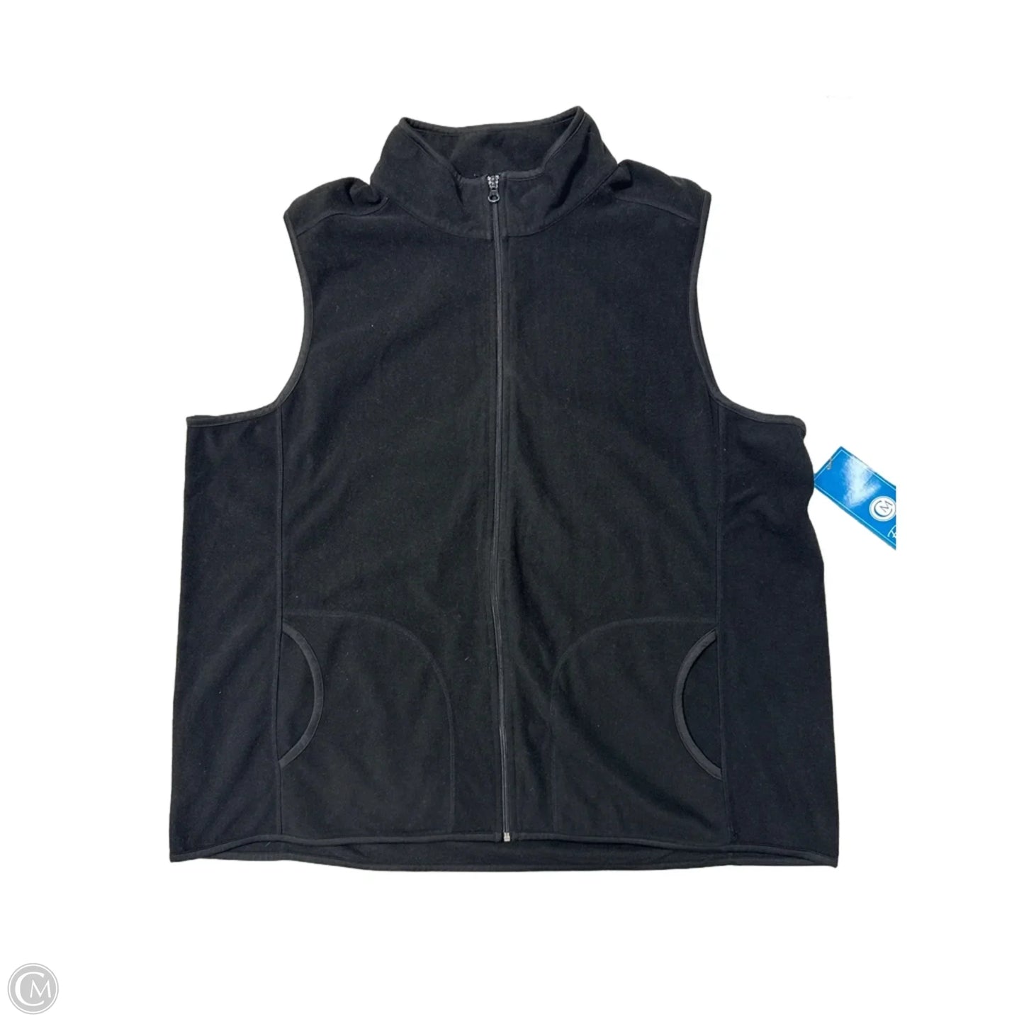 Vest Fleece By Danskin In Black, Size: 3x