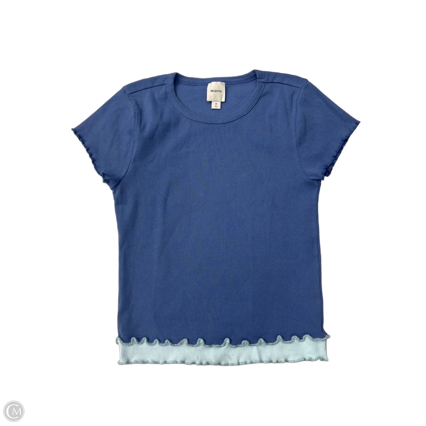 Top Short Sleeve By Maeve In Blue, Size: M