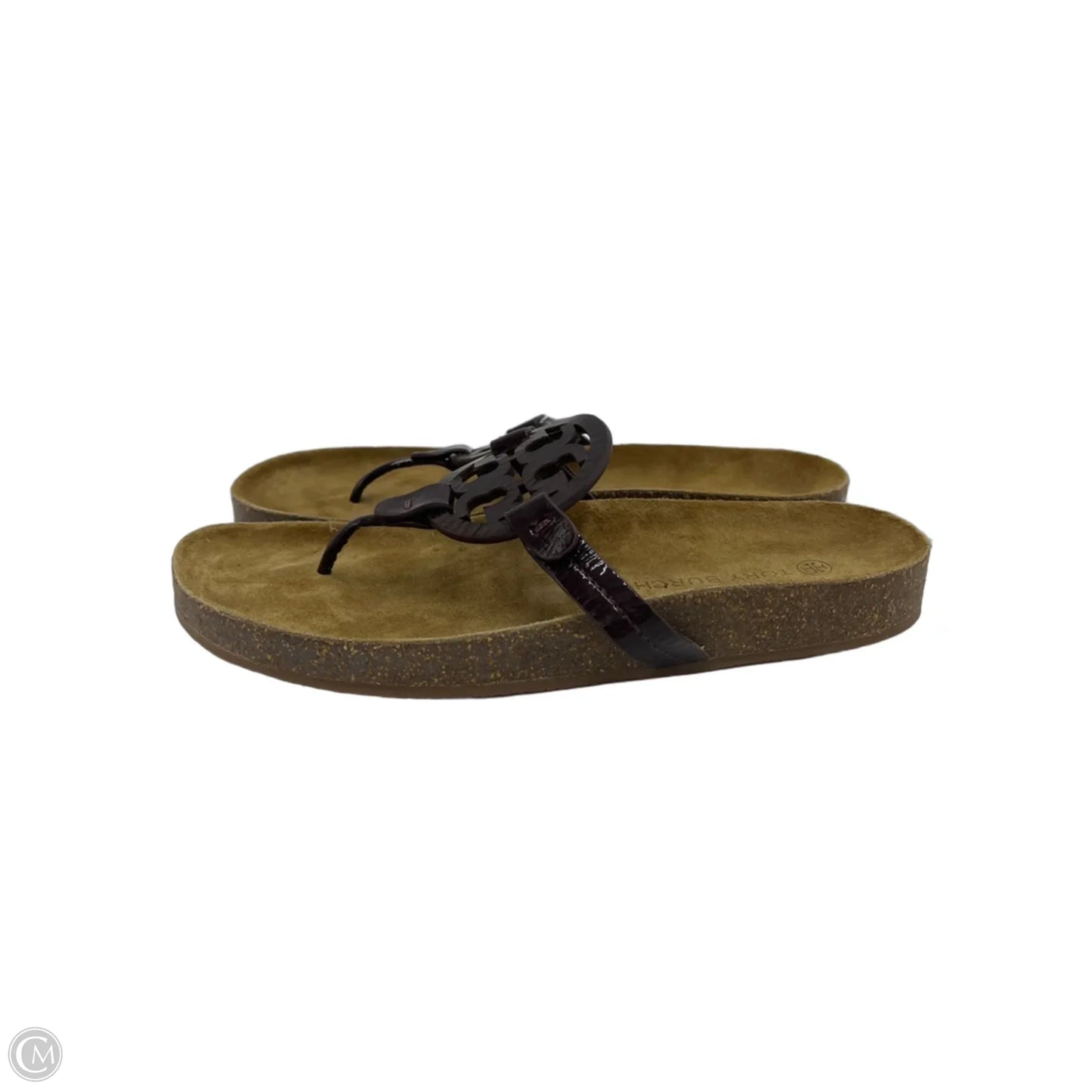 Tory Burch Miller Cloud Designer Sandals In Maroon, Size: 10.5