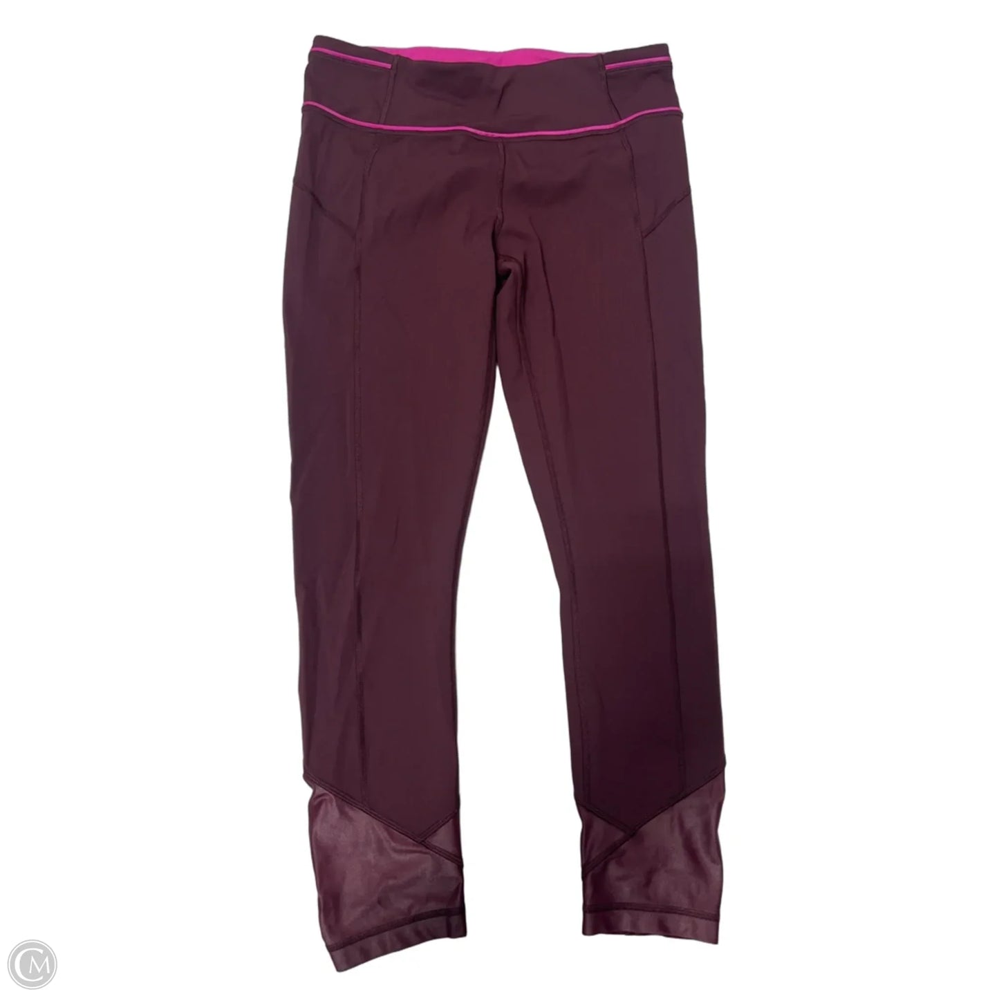 Athletic Leggings By Lululemon In Maroon, Size: M