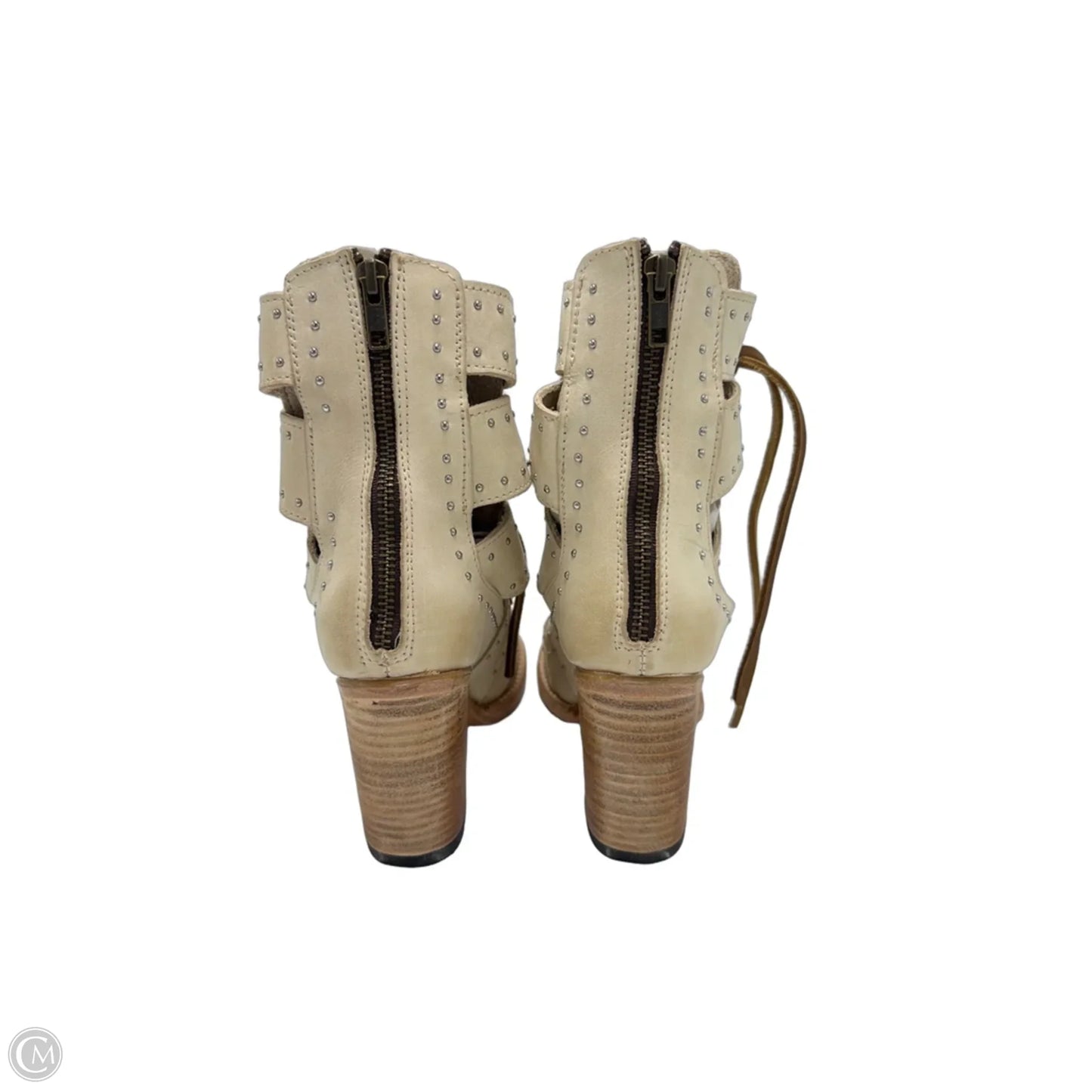 Shoes Heels Block By Freebird In Cream, Size: 9