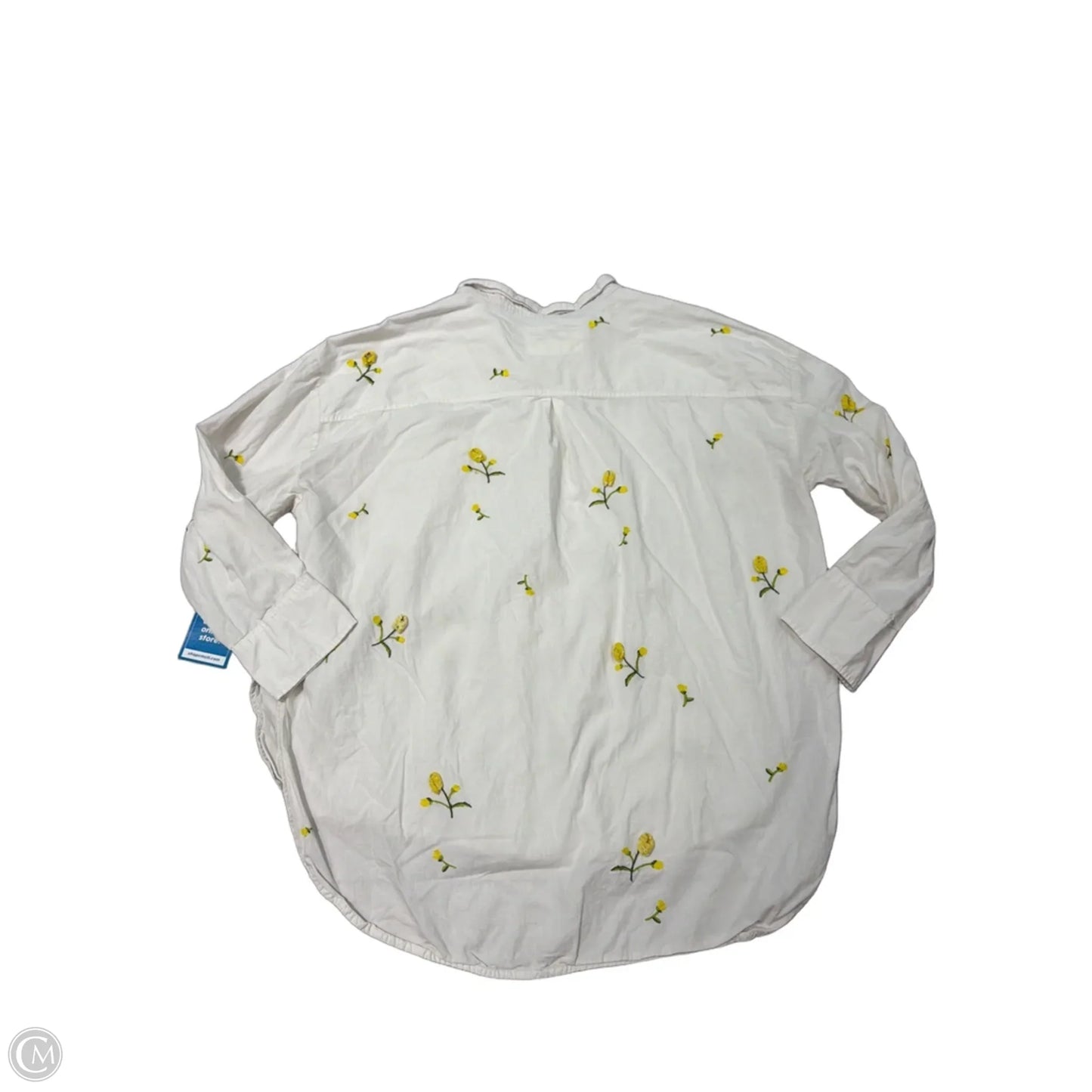 Blouse Long Sleeve By Maeve In White, Size: Mp