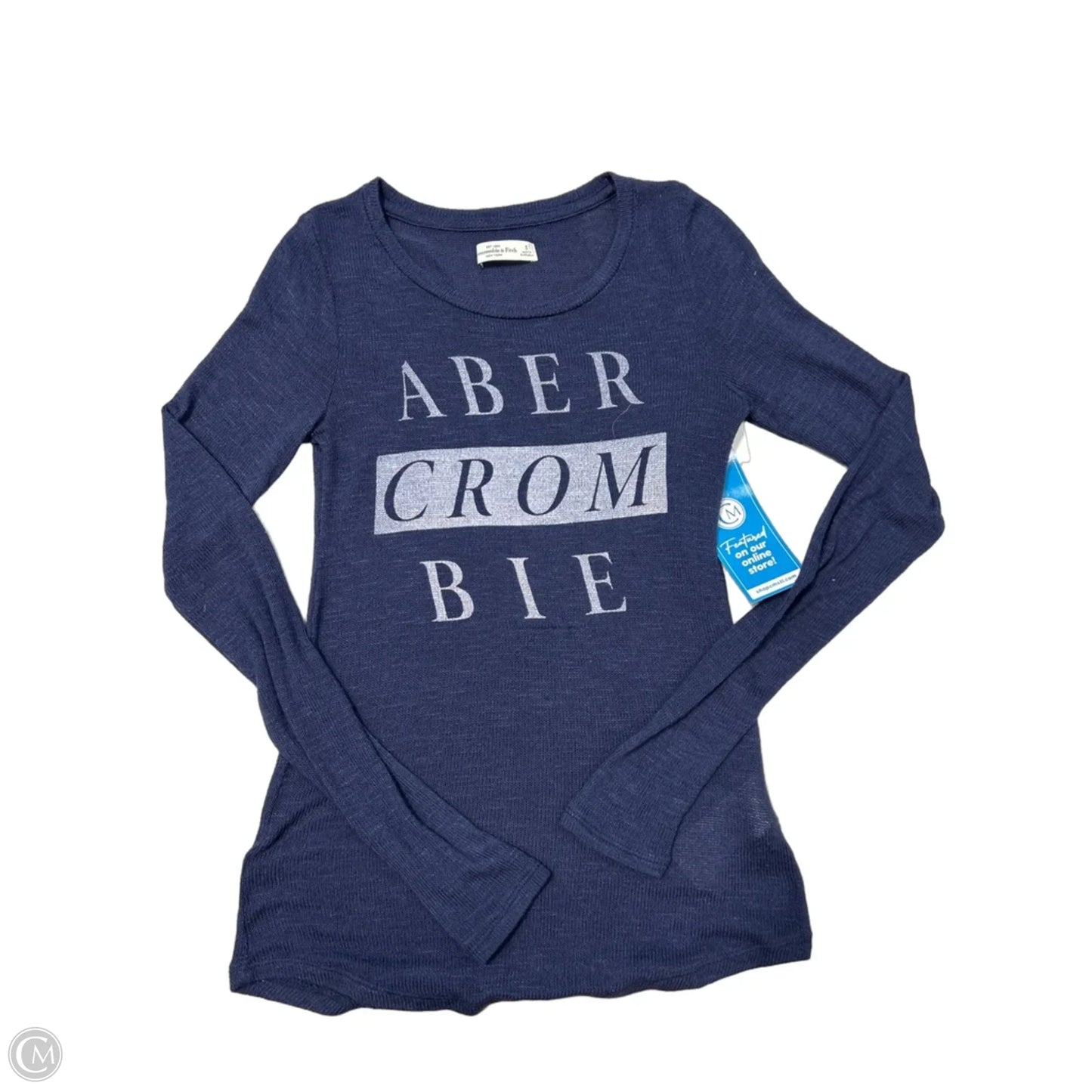 Top Long Sleeve By Abercrombie And Fitch In Navy, Size: S