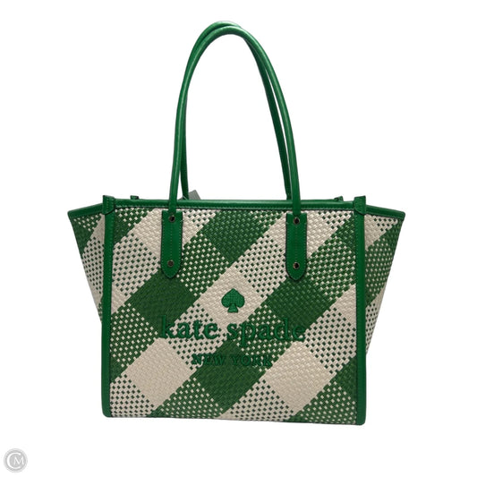 Kate Spade Ella Gingham Woven Designer Tote Handbag