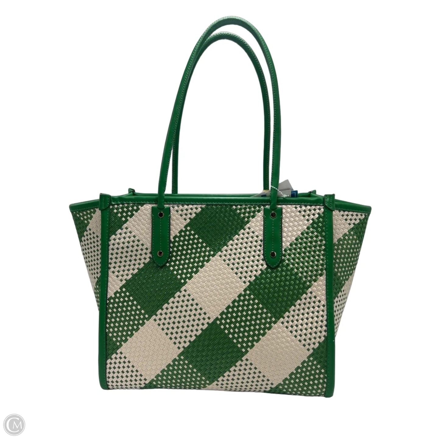 Kate Spade Ella Gingham Woven Designer Tote Handbag