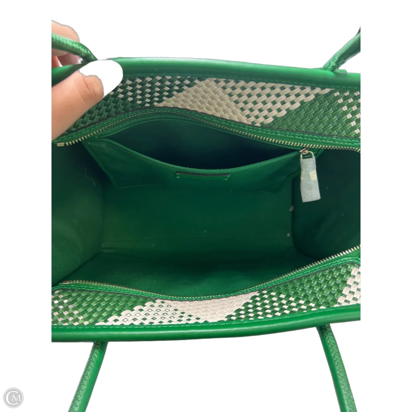 Kate Spade Ella Gingham Woven Designer Tote Handbag