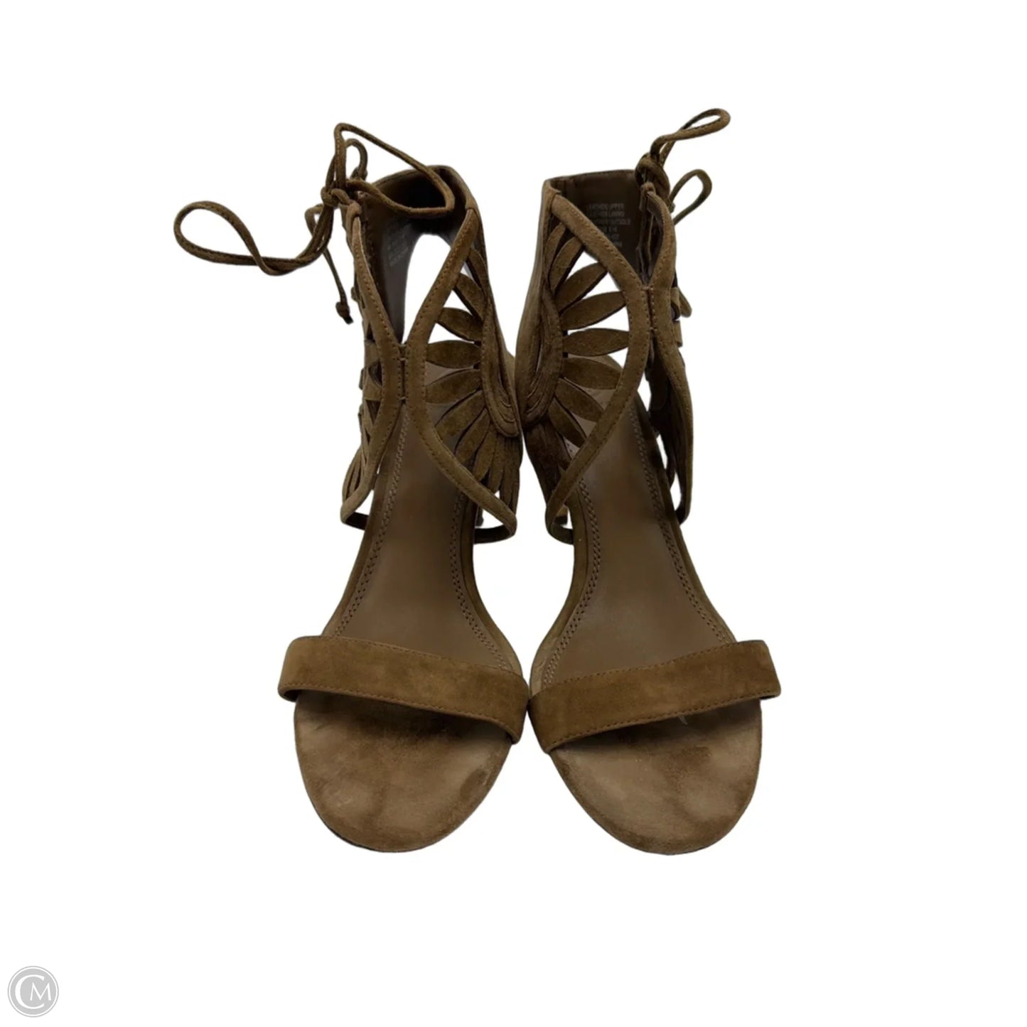 Sandals Heels Designer By Tory Burch In Brown, Size: 9