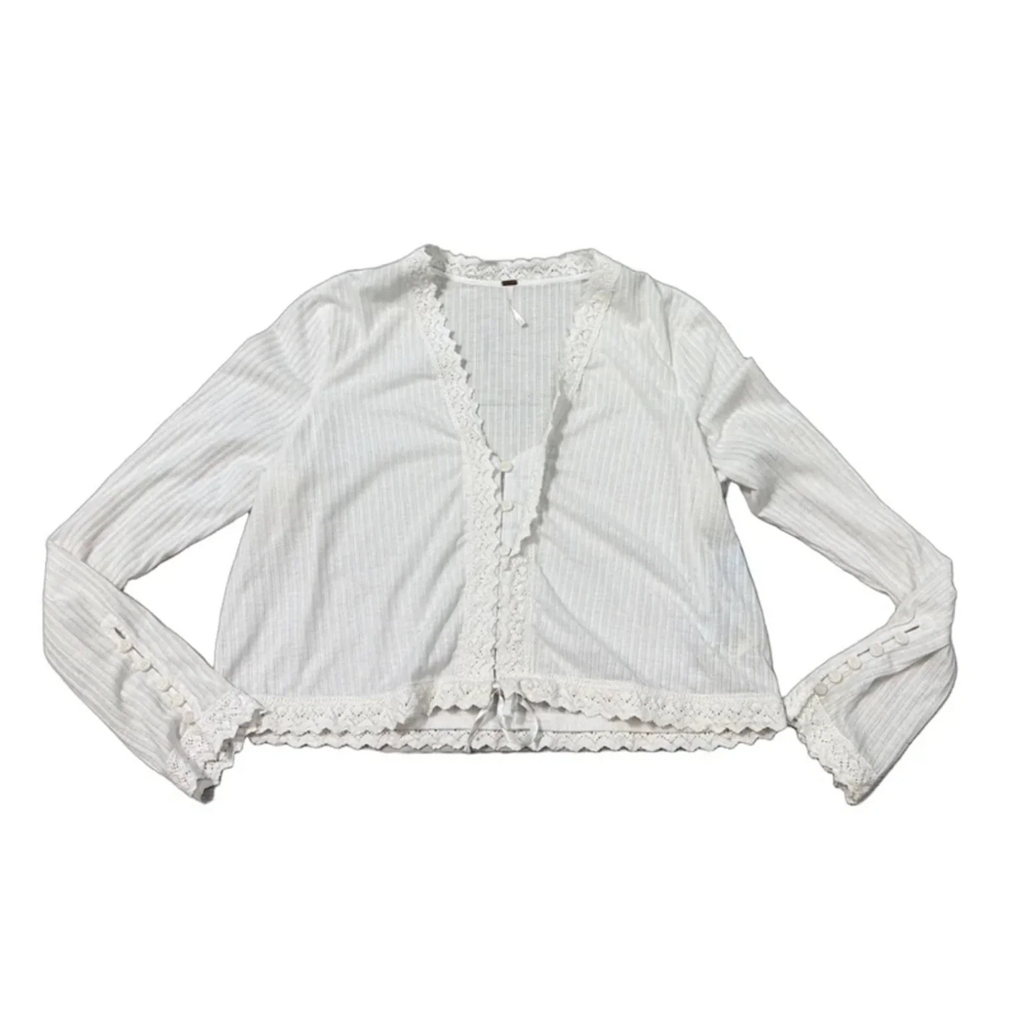 Top Long Sleeve By Free People In White, Size: Xl