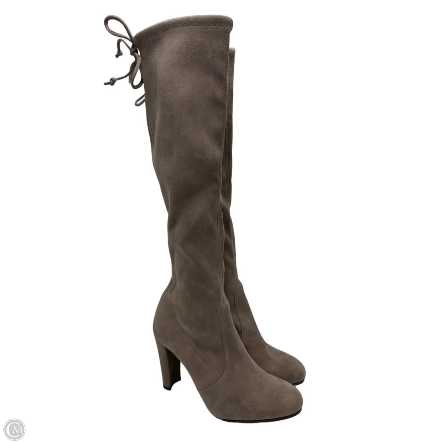Boots Designer By Stuart Weitzman In Taupe, Size: 5.5