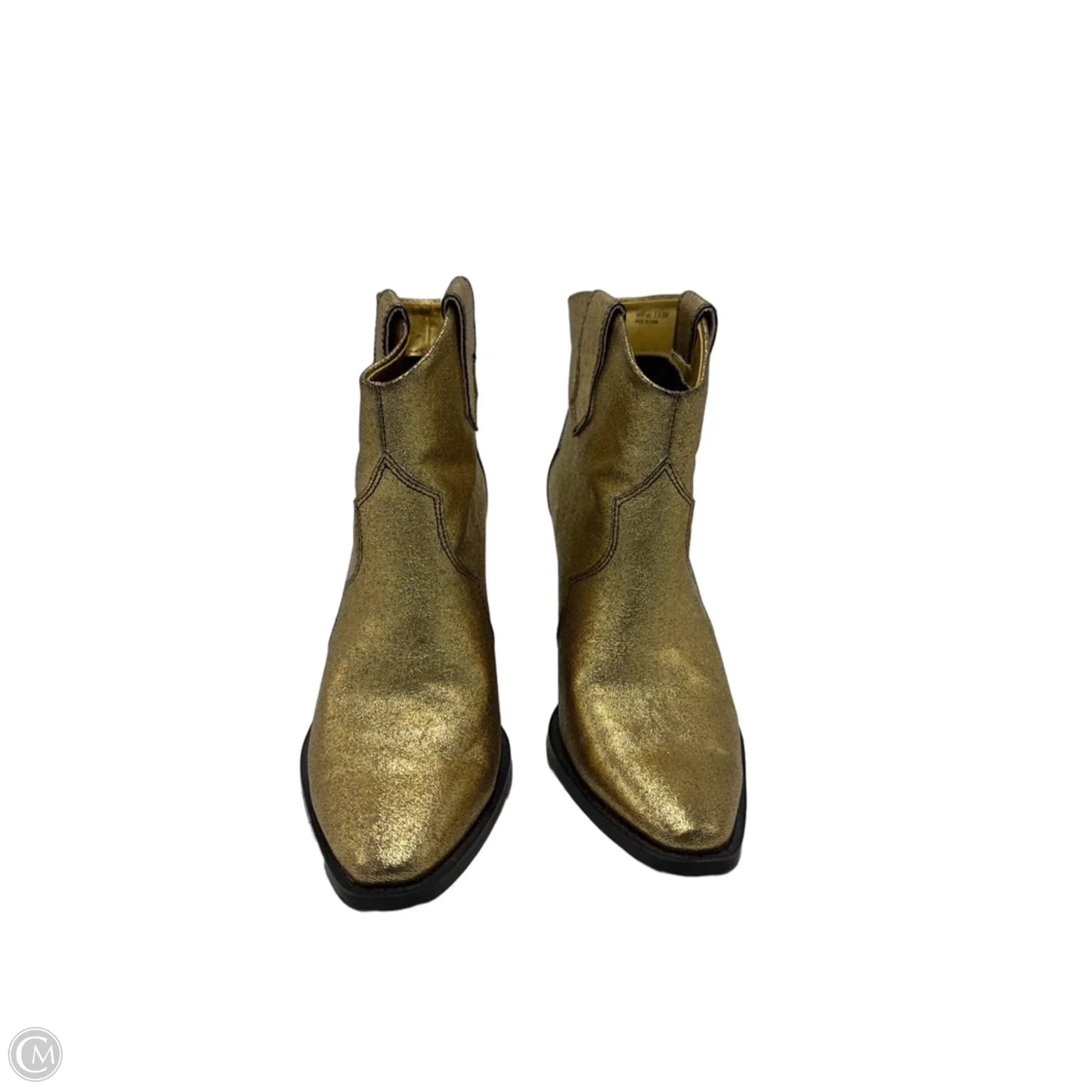 Boots Ankle Heels By Chinese Laundry In Gold, Size: 5.5